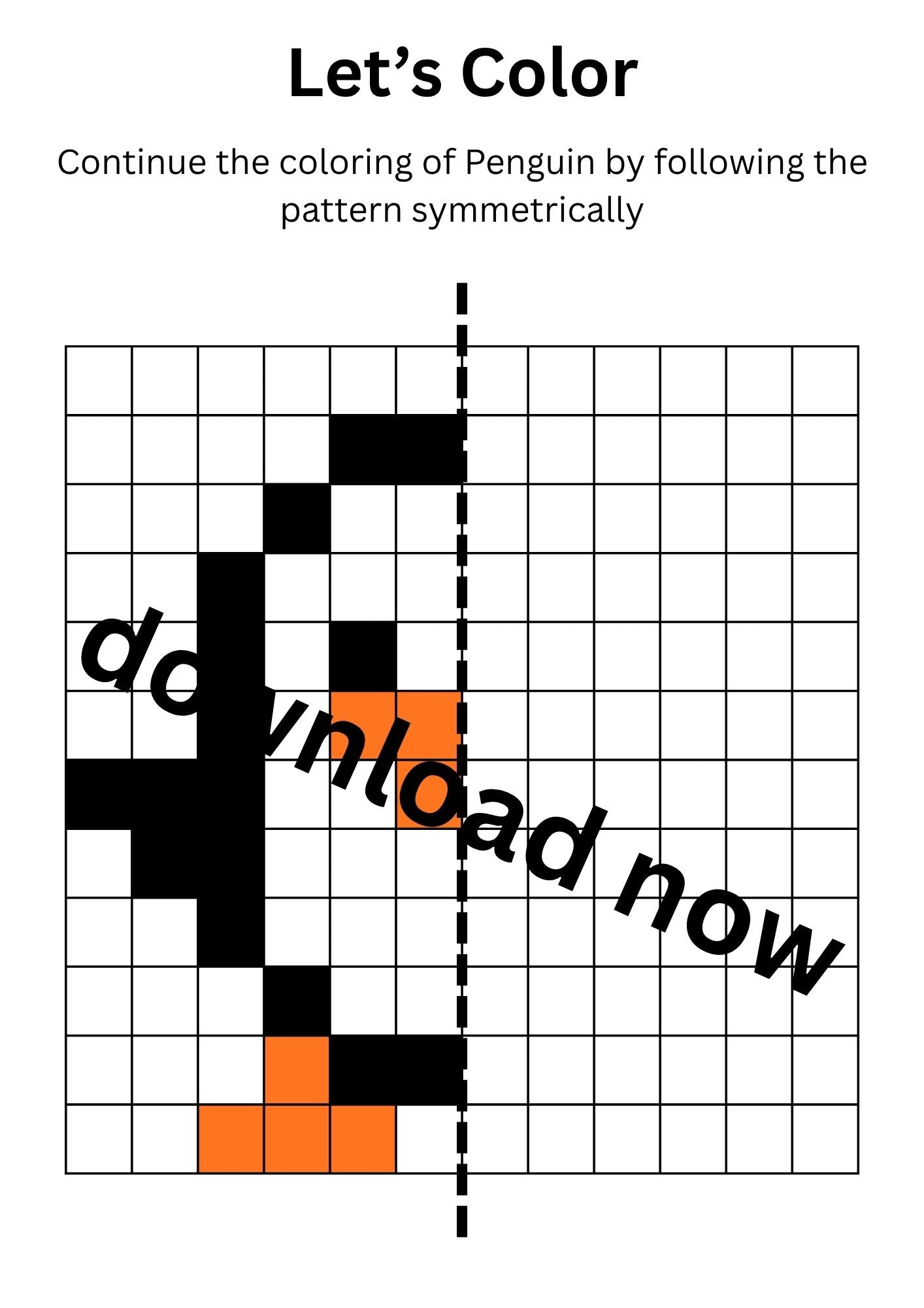 Mosaic Symmetry Coloring