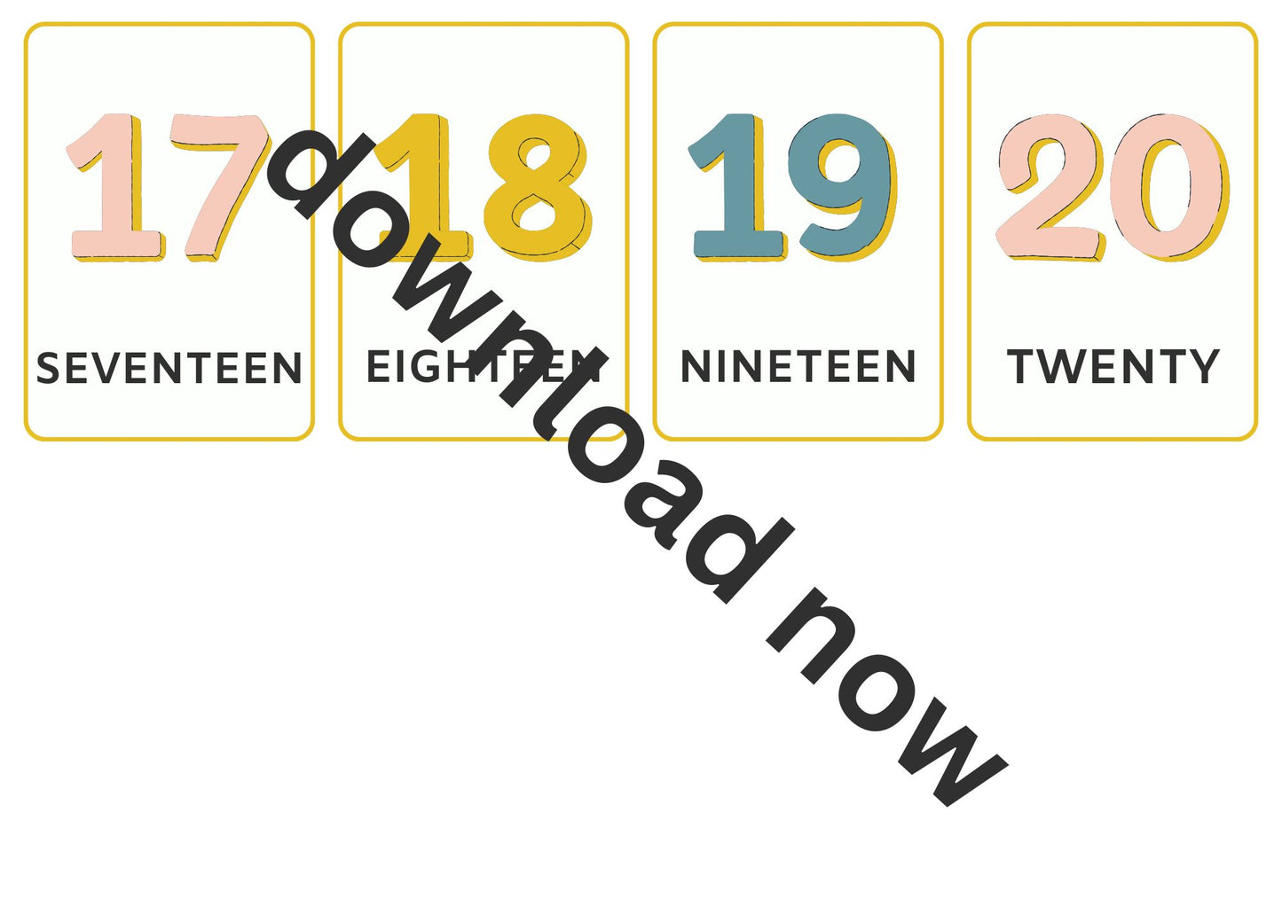 numbers (from 1 to 20)