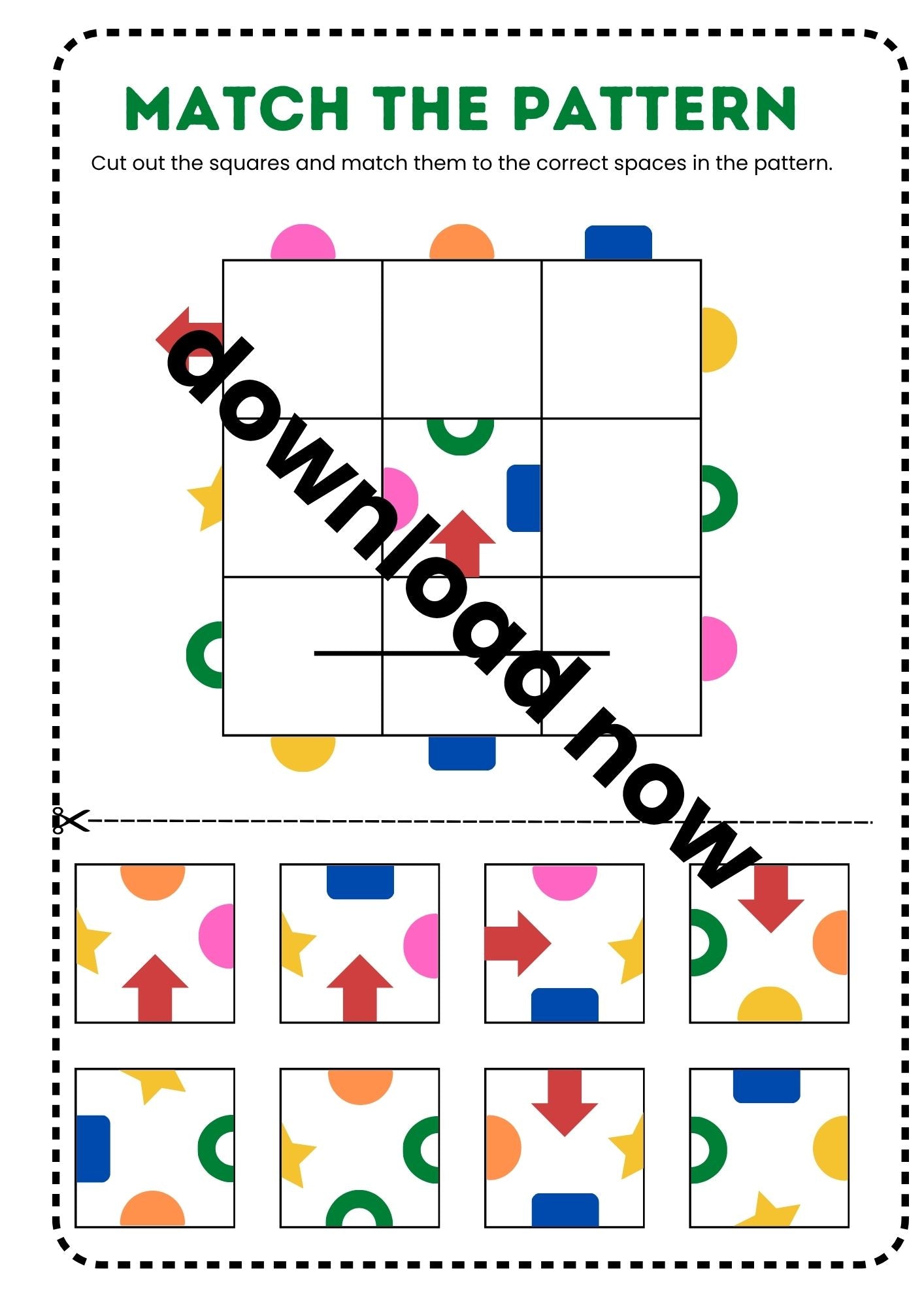 cut and matching pattern