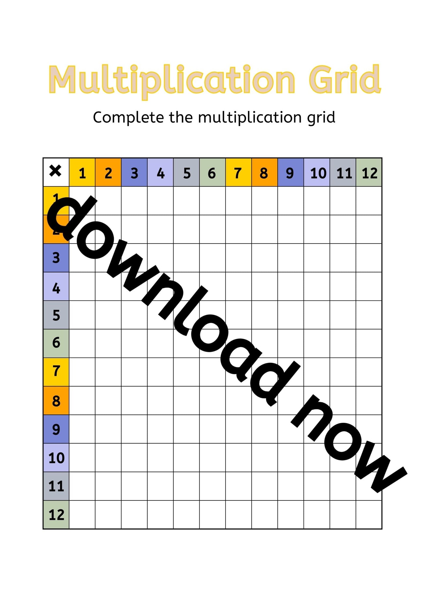 Multiplication Grid